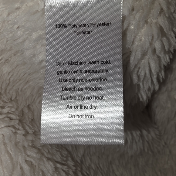 Berkshire Off-White Hooded Teddy Fleece Jacket - Picture 6 of 6